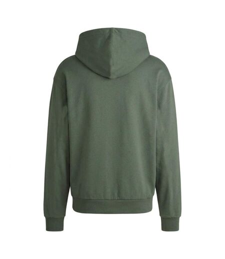 Mens Flame Logo Hoodie Green Hugo Boss