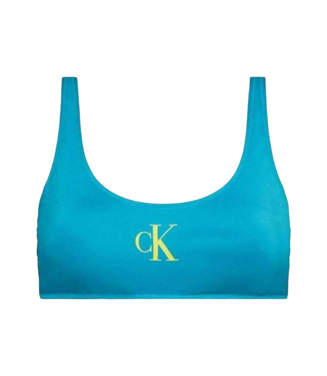 Haut De Maillot De Bain Motif/style Logo Femme Bleu Calvin Klein-1