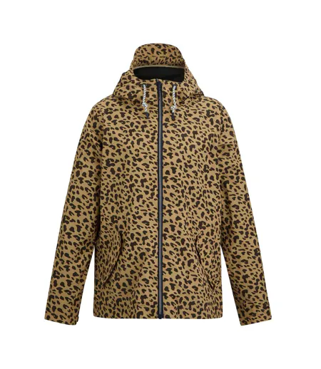 Womens/ladies Bayletta Leopard Print Waterproof Jacket Multicoloured Regatta