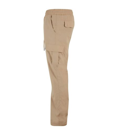 Mens Nylon Straight Leg Cargo Trousers Concrete Urban Classics