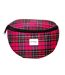 Plaid Polyester Waist Bag One Size Pink Spiral-1