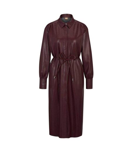 Robe Chemisier Mi-longue Dibanora Femme Rouge Boss