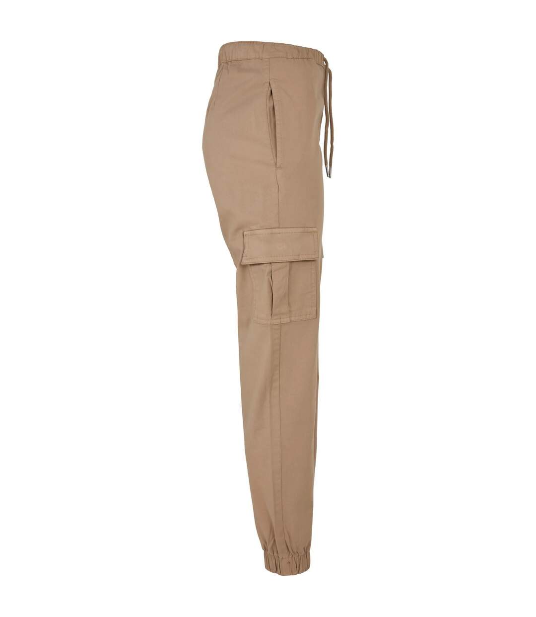 Womens/ladies Cargo Pocket High Waist Jogging Bottoms Soft Taupe Urban Classics-4
