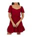 Robe Courte Manches Courtes Femme Rouge Brave Soul-2