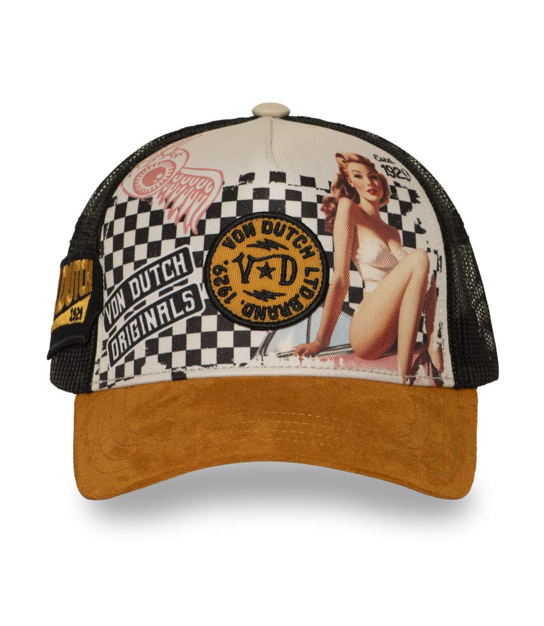 Casquette trucker imprimée en sublimation avec filet et écusson Subli Vondutch-2