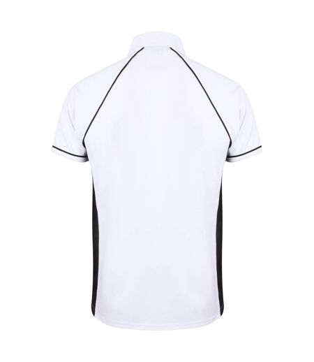 Polo sport à manches courtes homme blanc/noir Finden & Hales