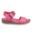 Womens/ladies ellie leather wedge sandals pink Hush Puppies-3