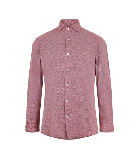 Chemise Habillée Manches Longues Motif/style Géométrique Homme Marron Boss