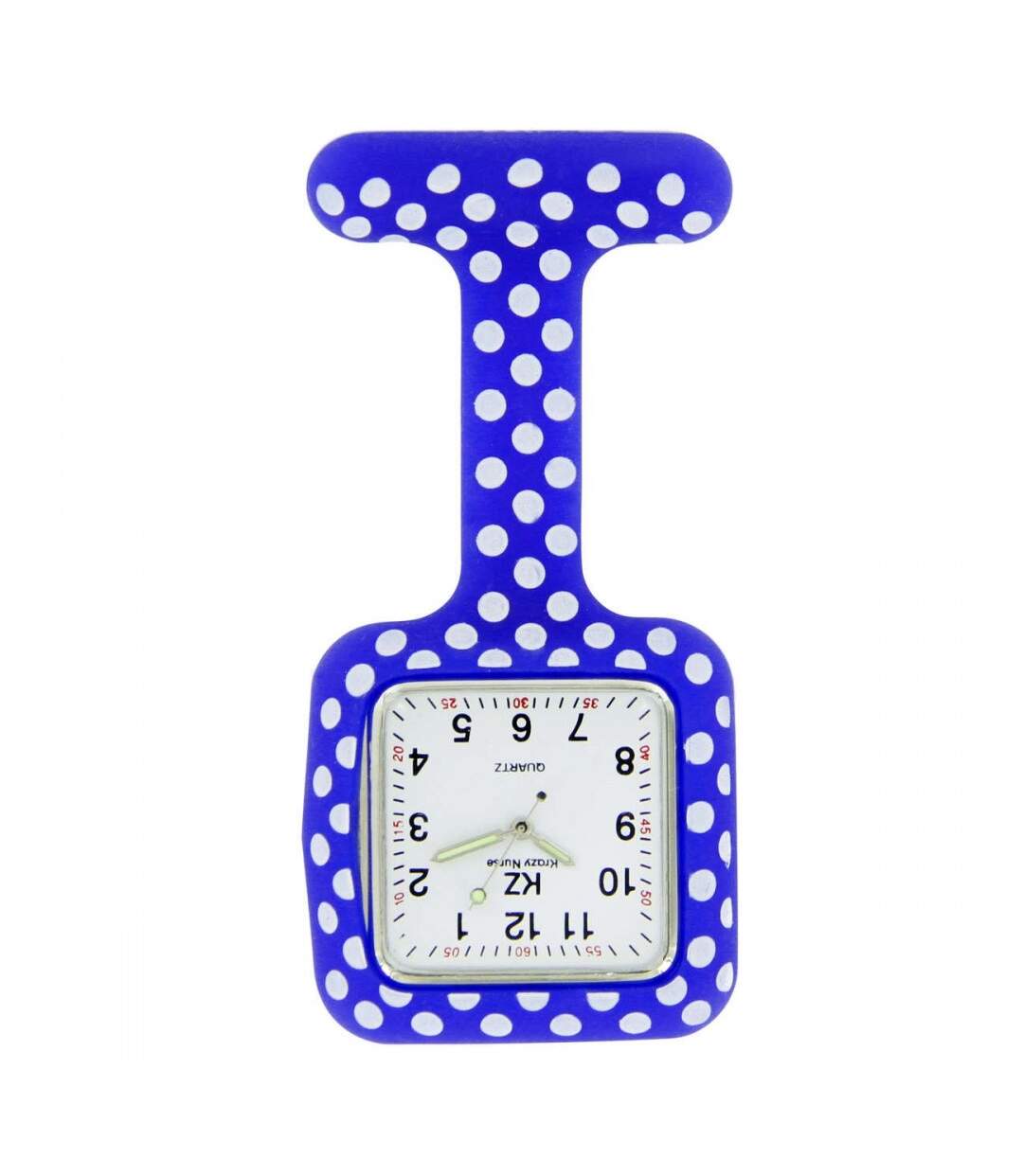 Jolie Montre Infirmière Silicone Bleu Pois KZ-1