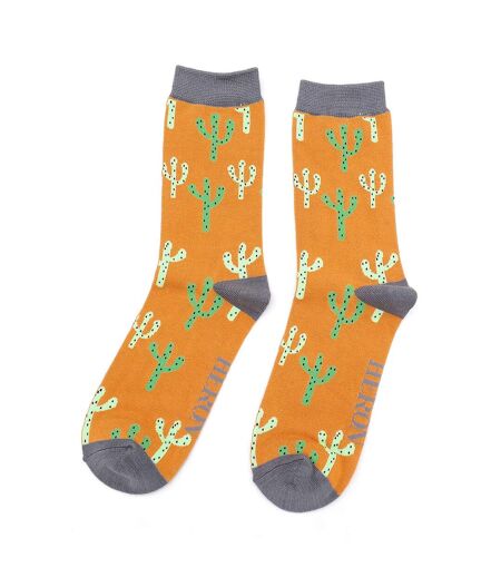 1 Pack Mens Mustard Cactus Soft Bamboo Socks
