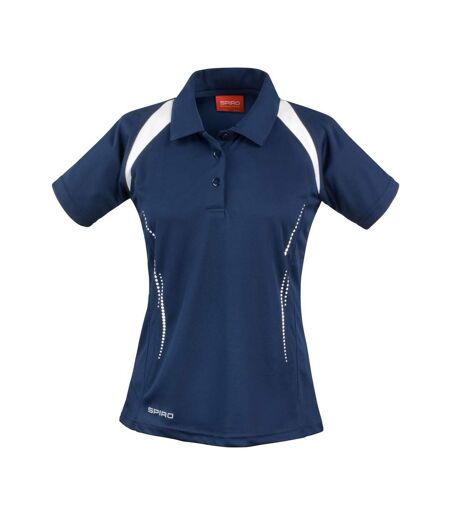 Polo Team Spirit Femmes/dames Bleu Marine Blanc Spiro