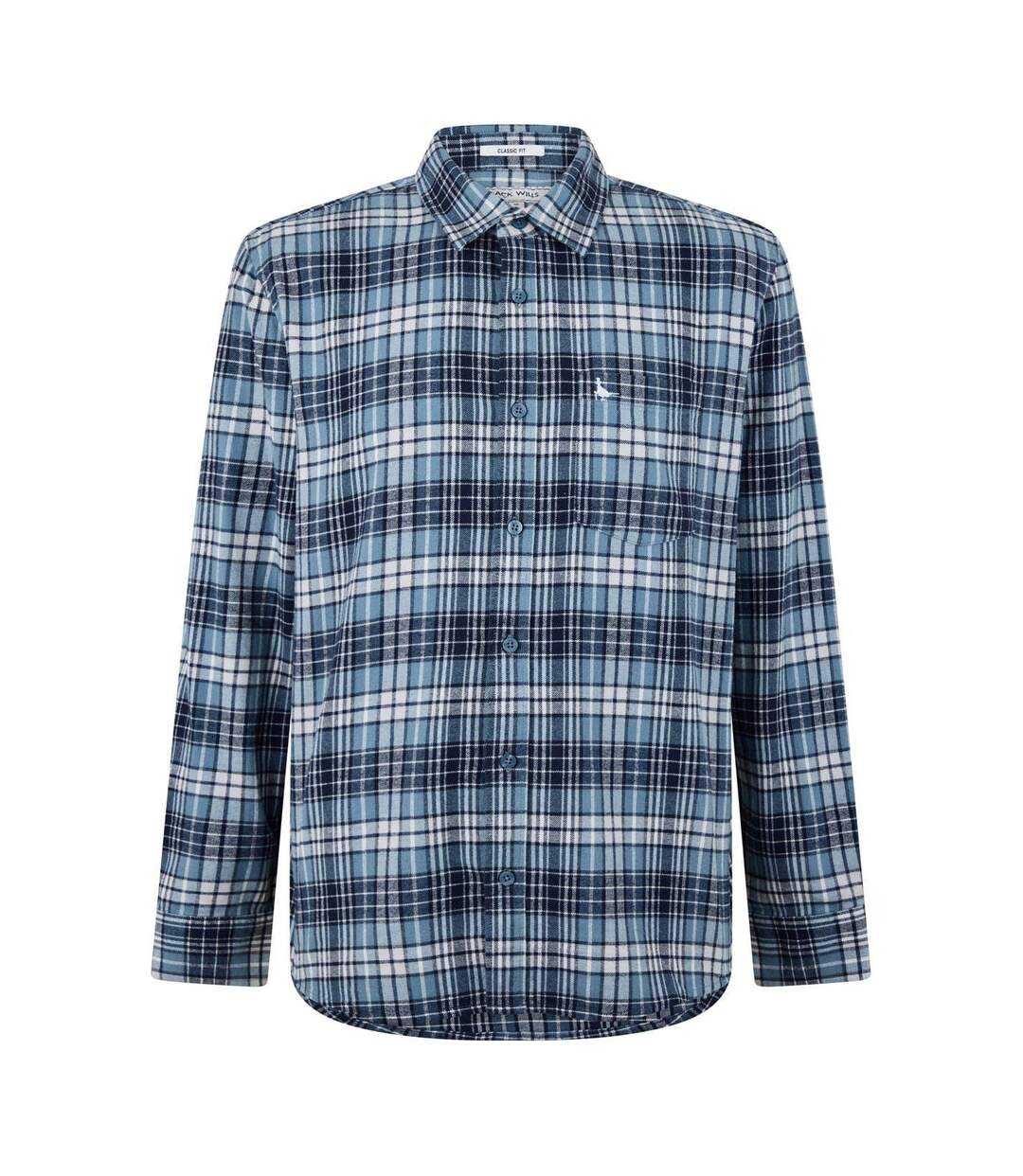 Mens Checked Long-sleeved Shirt Navy Jack Wills-2