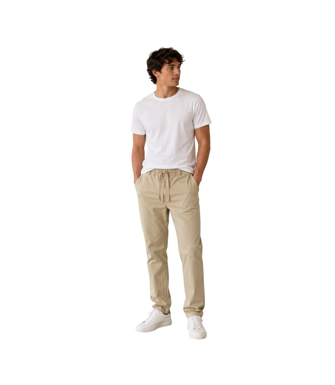 Pantalon De Jogging Motif/style Logo Judd Homme Taupe Albam-4