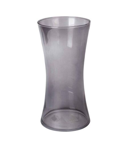 Vase Déco en Verre Cintré 25cm Gris