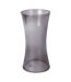 Vase Déco en Verre Cintré 25cm Gris-1