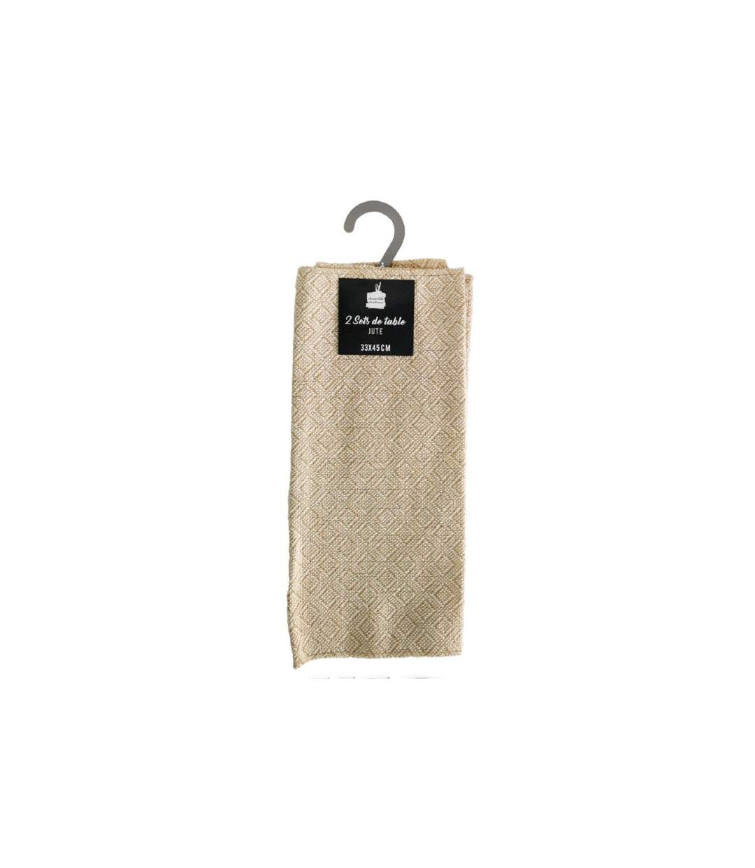 Lot de 2 Sets de Table Danity 33x45cm Beige-4