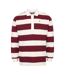 Womens/ladies Stripe Polo Shirt Burgundy Navy Jack Wills-1