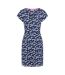 Robe Mancherons Motif/style Tige Femme Bleu Lazy Jacks-1