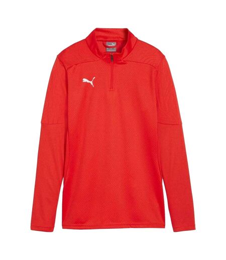 Mens Training Quarter Zip Track Top Red Puma
