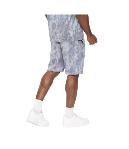 Short De Jogging Motif/style Camouflage Bardon Homme Bleu Acier Camouflage Crosshatch