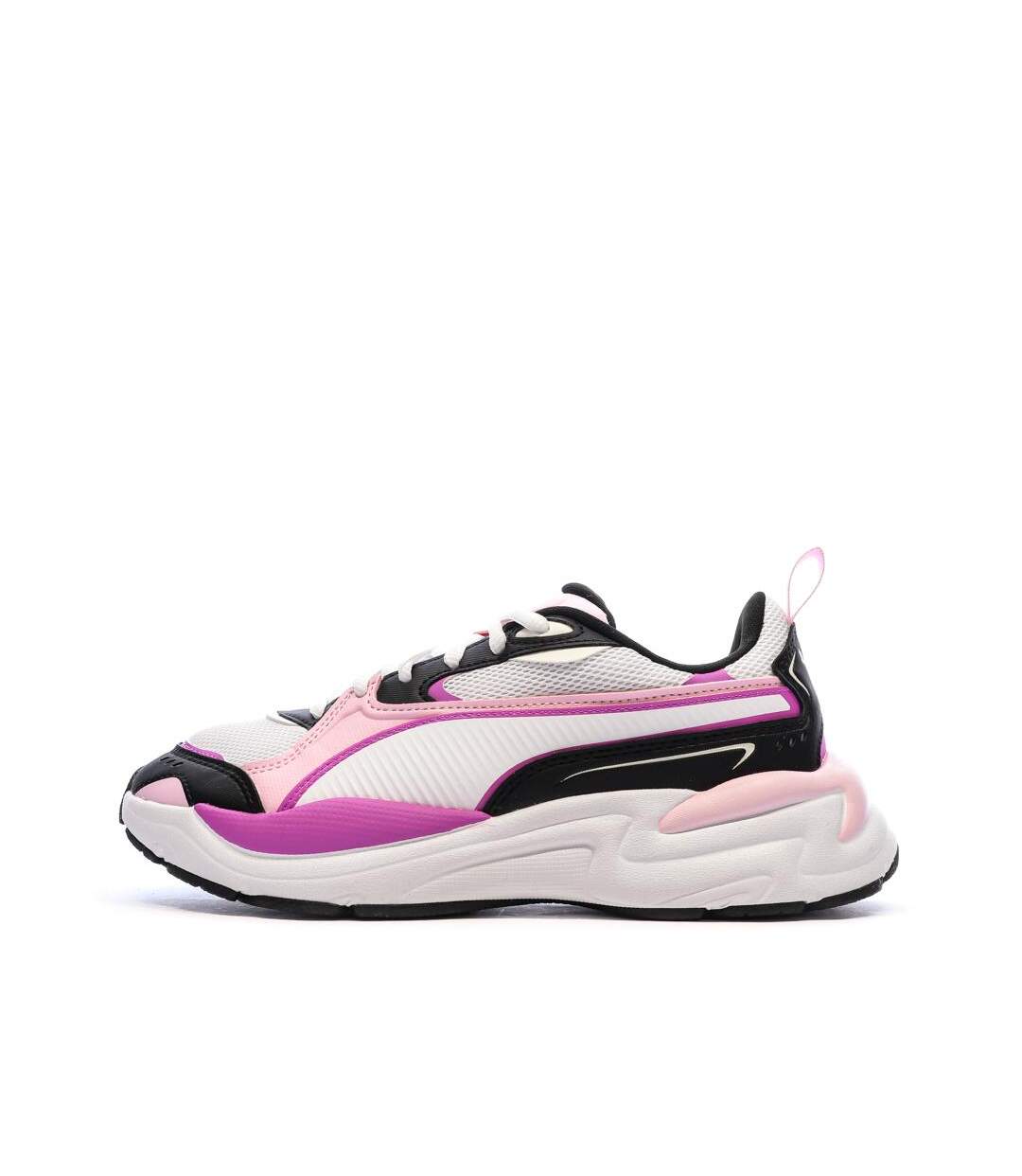 Baskets blanches/noires/roses femme puma x-ray 4-1