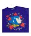 T-shirt Motif/style Jardin De Fleurs Adulte Bleu Cobalt Coraline-3