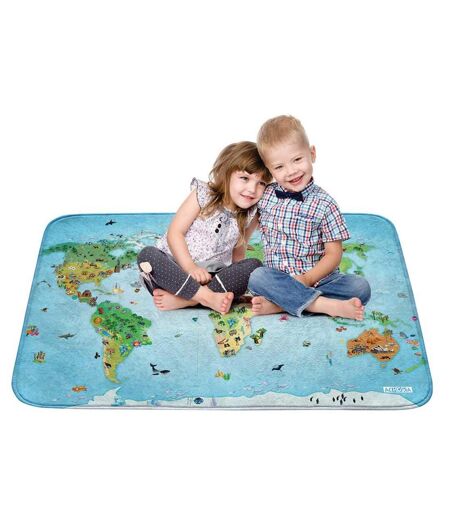 Tapis enfant tissé DOUX MAPPEMONDE