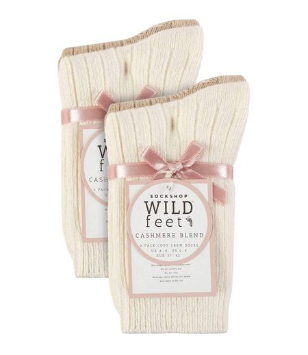 Wildfeet - 4 Pack Ladies Cashmere Boot Socks