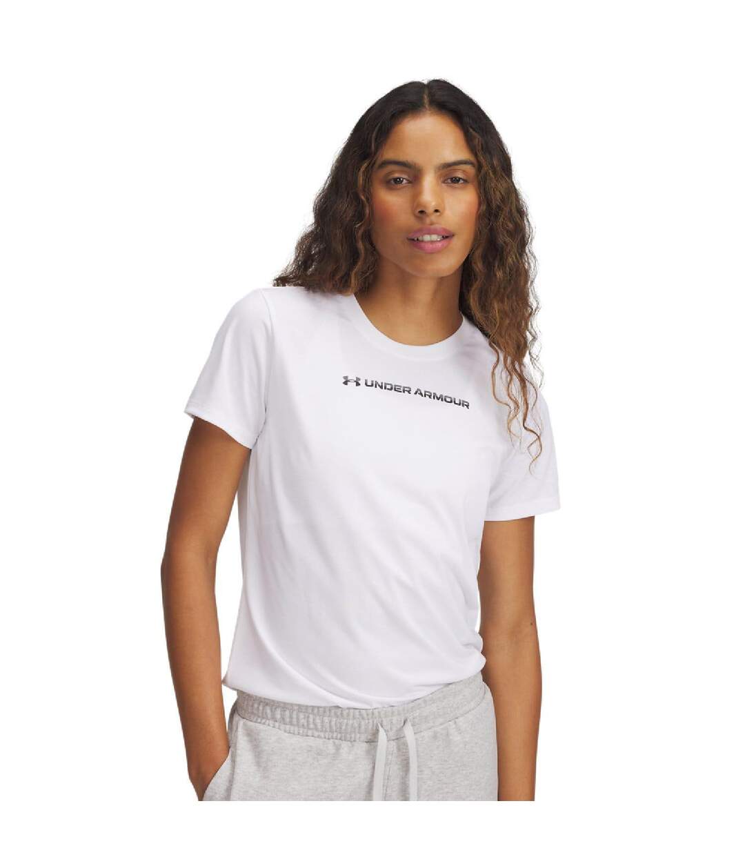 T-shirt Motif/style Graphique Tech Pth Femme Blanc Under Armour-1