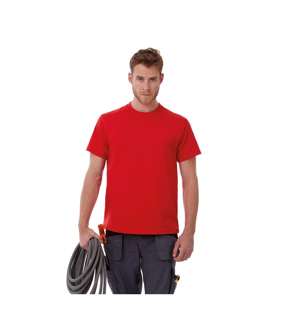 T-shirt Travail Perfect Pro Homme Rouge B&C-2