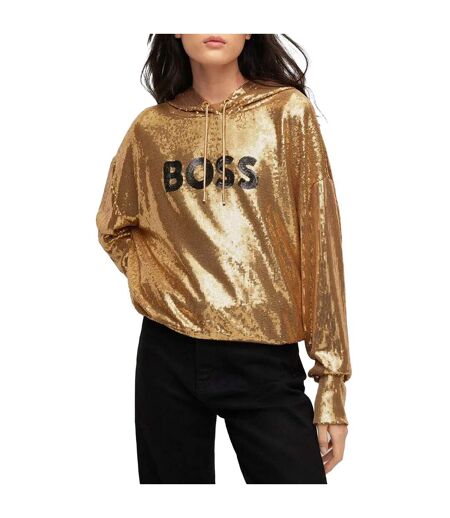 Sweat À Capuche Esoca Femme Jaune Or Boss