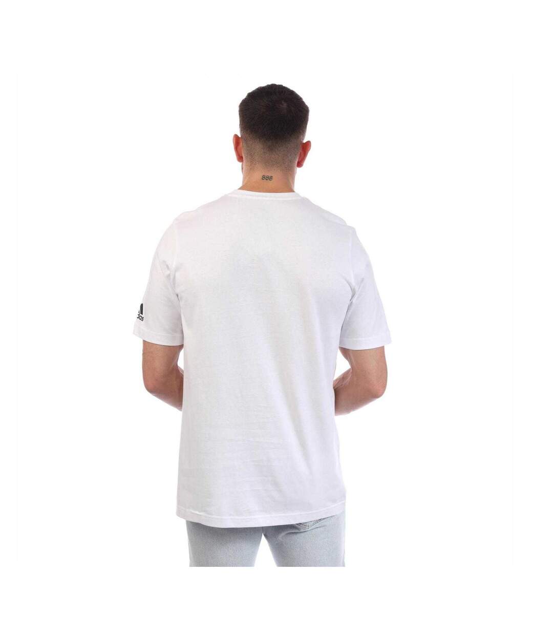T-shirt Motif/style Uni Homme Blanc Adidas-2