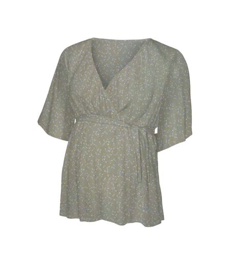 Haut Portefeuille Motif/style Floral Femme Robe Pour Le Thé Mamalicious