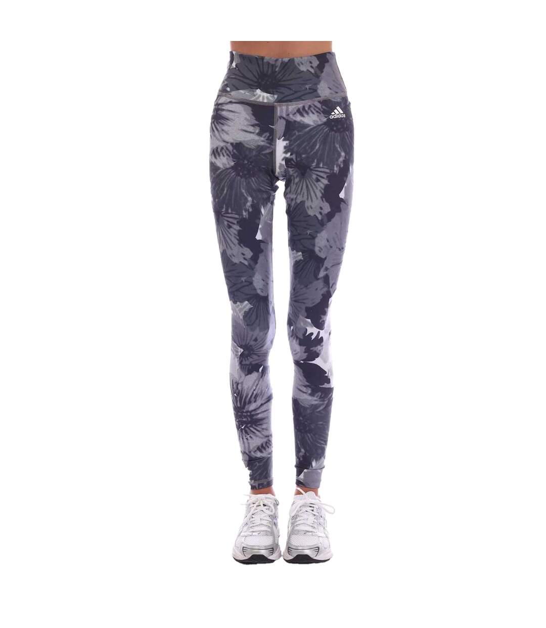 Legging Entraînement Style Floral Essentials Femme Gris Adidas-1