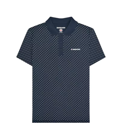 Polo Motif/style À Pois Homme Bleu Marine Lambretta