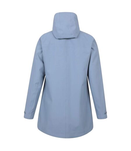 Womens/ladies april longline waterproof jacket blue Mountain Warehouse