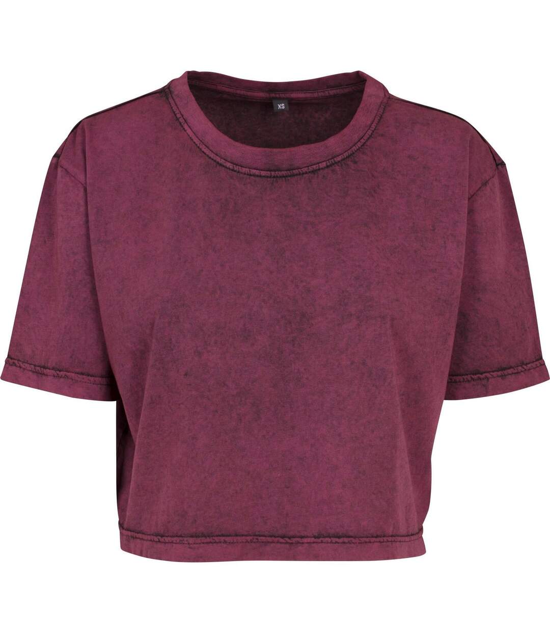 T-shirt court - femme - BY054 - rouge vin-2