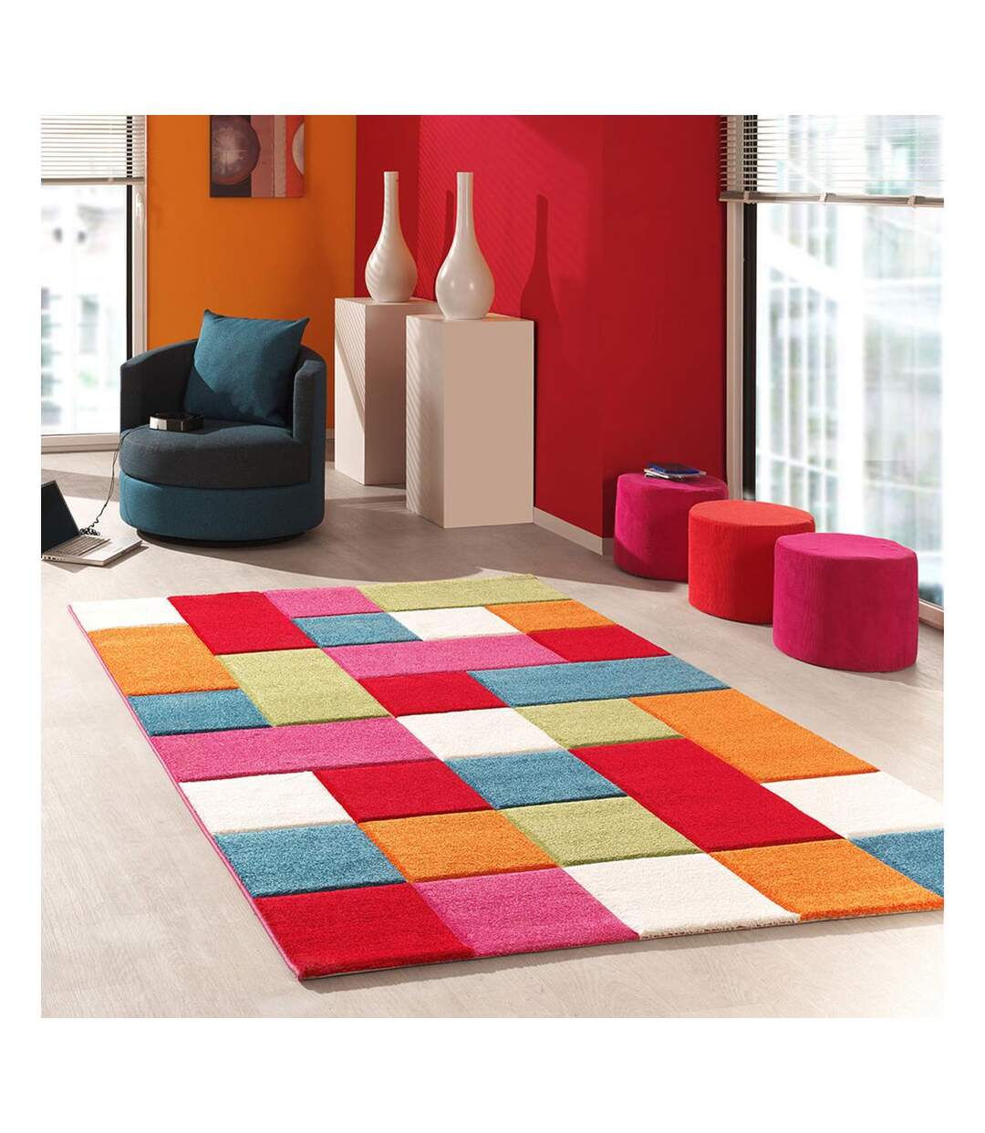 Tapis salon et chambre tissé motif enfant DIAKIDS