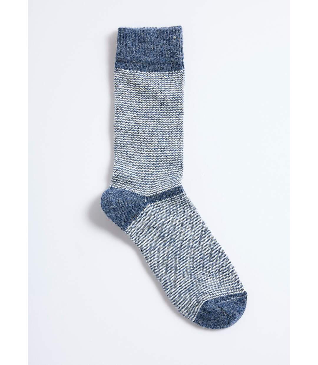 Paire de chaussettes rayées chaudes avec laine-2