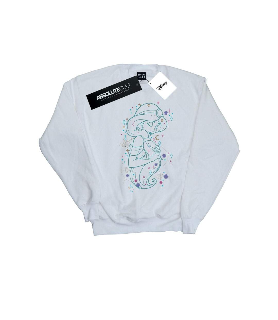 Disney Sweatshirt Womens/Ladies Aladdin Princess Jasmine Written In The Stars (Blanc) - UTBI33028-1