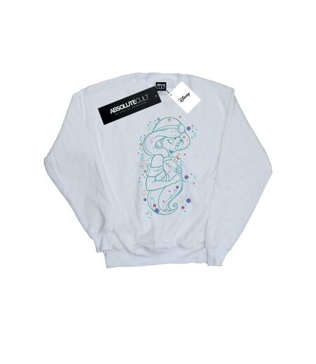 Disney Sweatshirt Womens/Ladies Aladdin Princess Jasmine Written In The Stars (Blanc) - UTBI33028