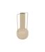 Vase Design en Métal Sylvain 29cm Beige Lin-1