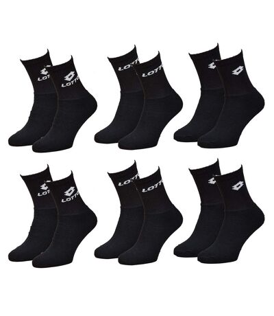 Chaussettes homme LOTTO TENNIS Pack de 6 Paires Tennis Noires