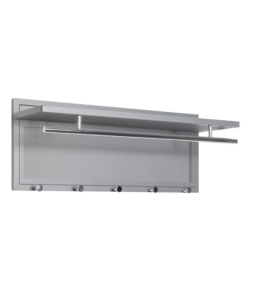Patère Murale en Métal Paulo 75cm Gris-1