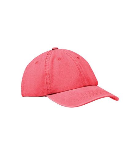 Unisex Adult Beau 6 Panel Baseball Cap Red MidOcean