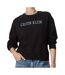 Sweat noir femme calvin klein jeans ls cropped-1