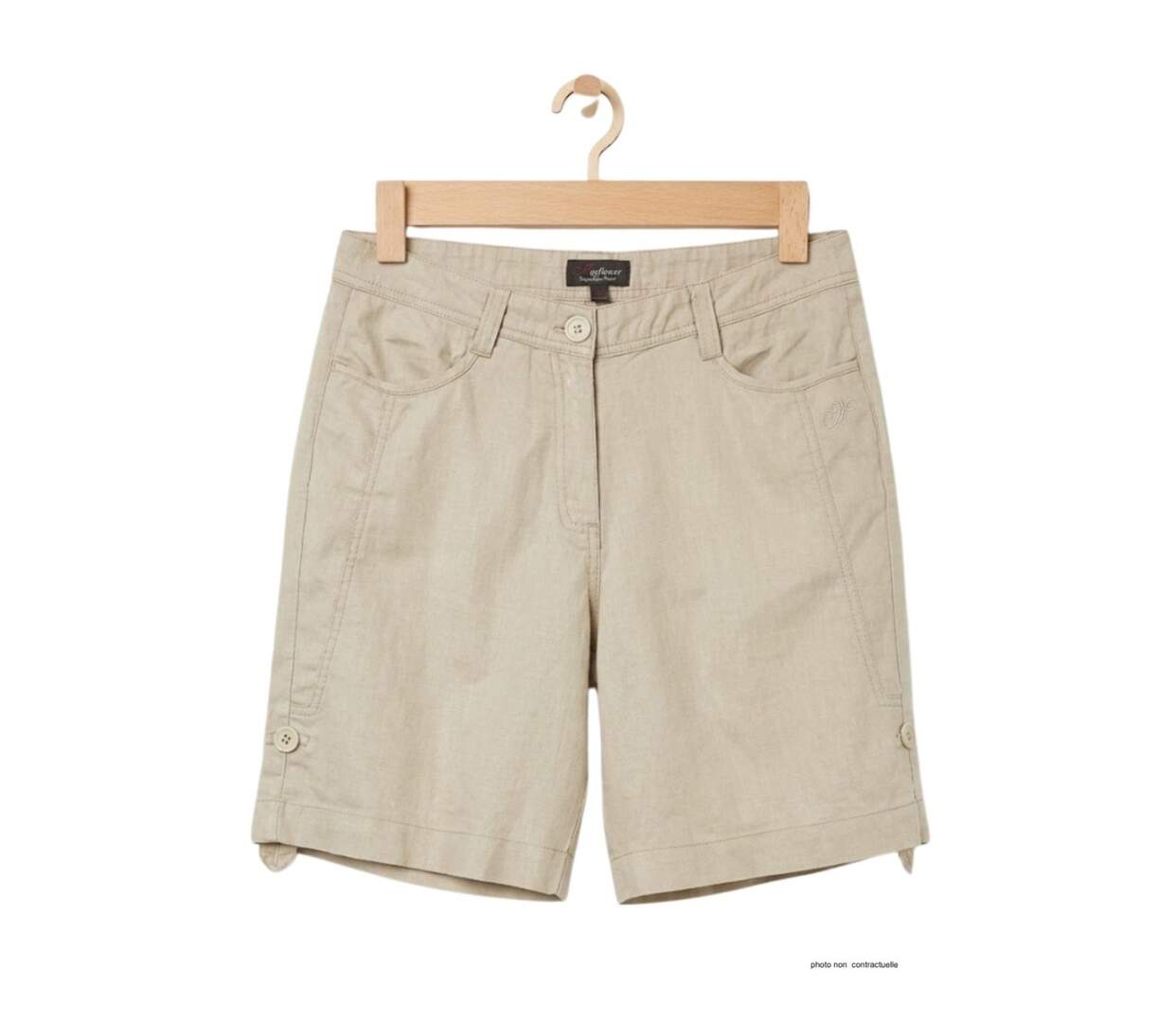 MAYFLOWER MINDY1 : Short en lin pour femme au confort modulable-2