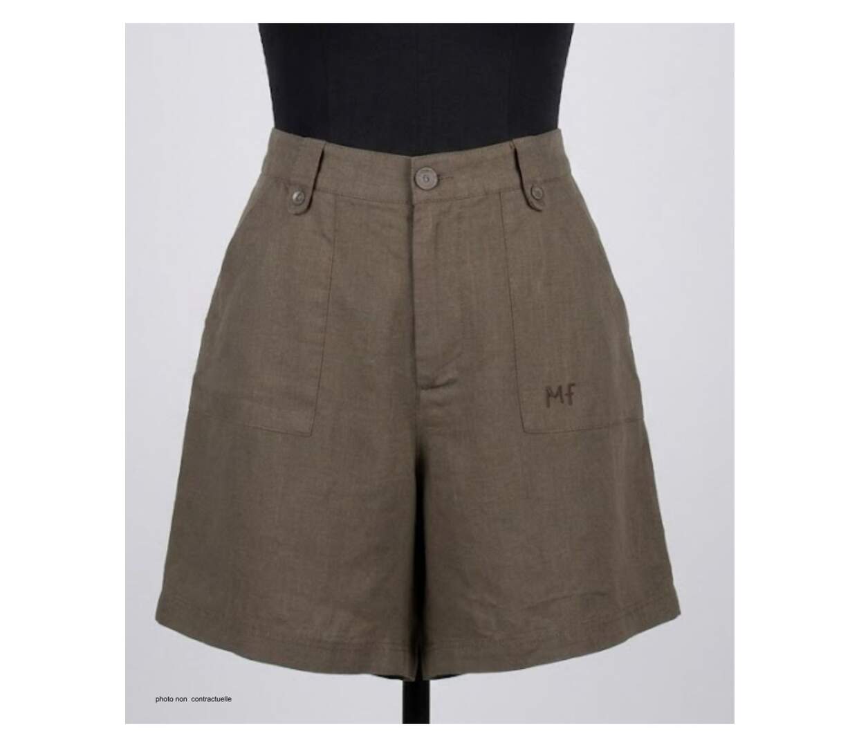 Short MAYFLOWER SE1176A avocat en lin : la fraîcheur naturelle et élégante de l'été-3