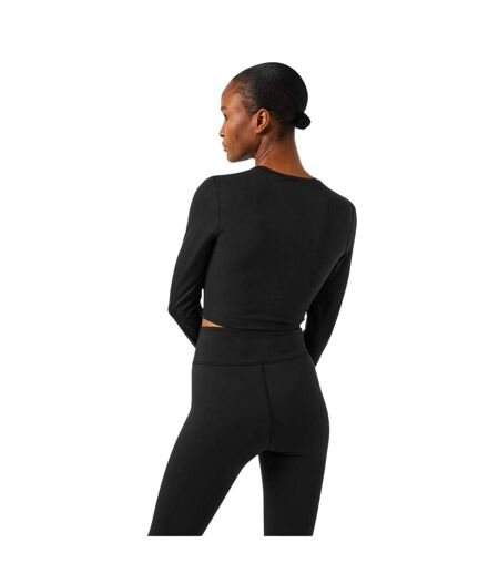 Haut Court Manches Longues Motif/style Logo Femme Noir USA Pro