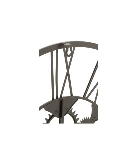 Horloge Murale en Métal Roues 60cm Noir